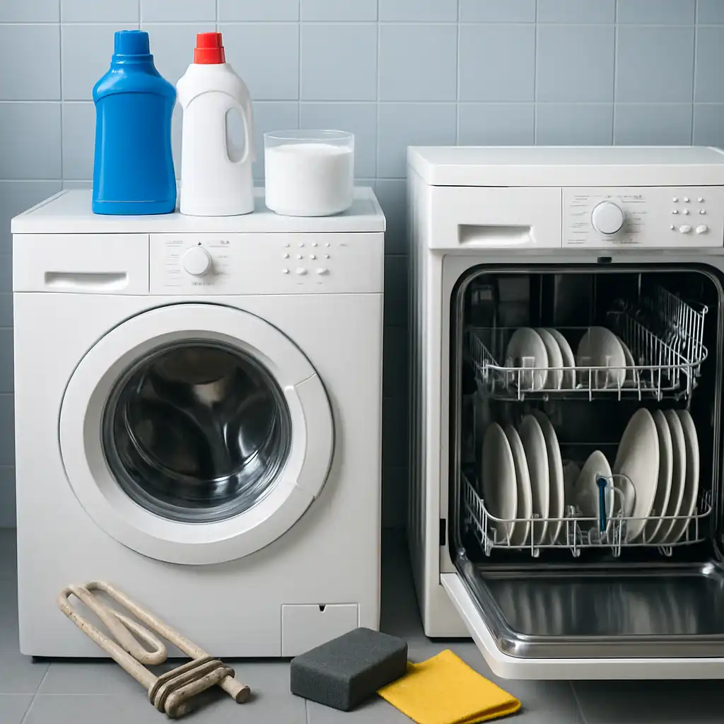 Guida Definitiva alla Manutenzione di Lavatrice e Lavastoviglie: Stop Calcare, Vibrazioni e Cattivi Odori