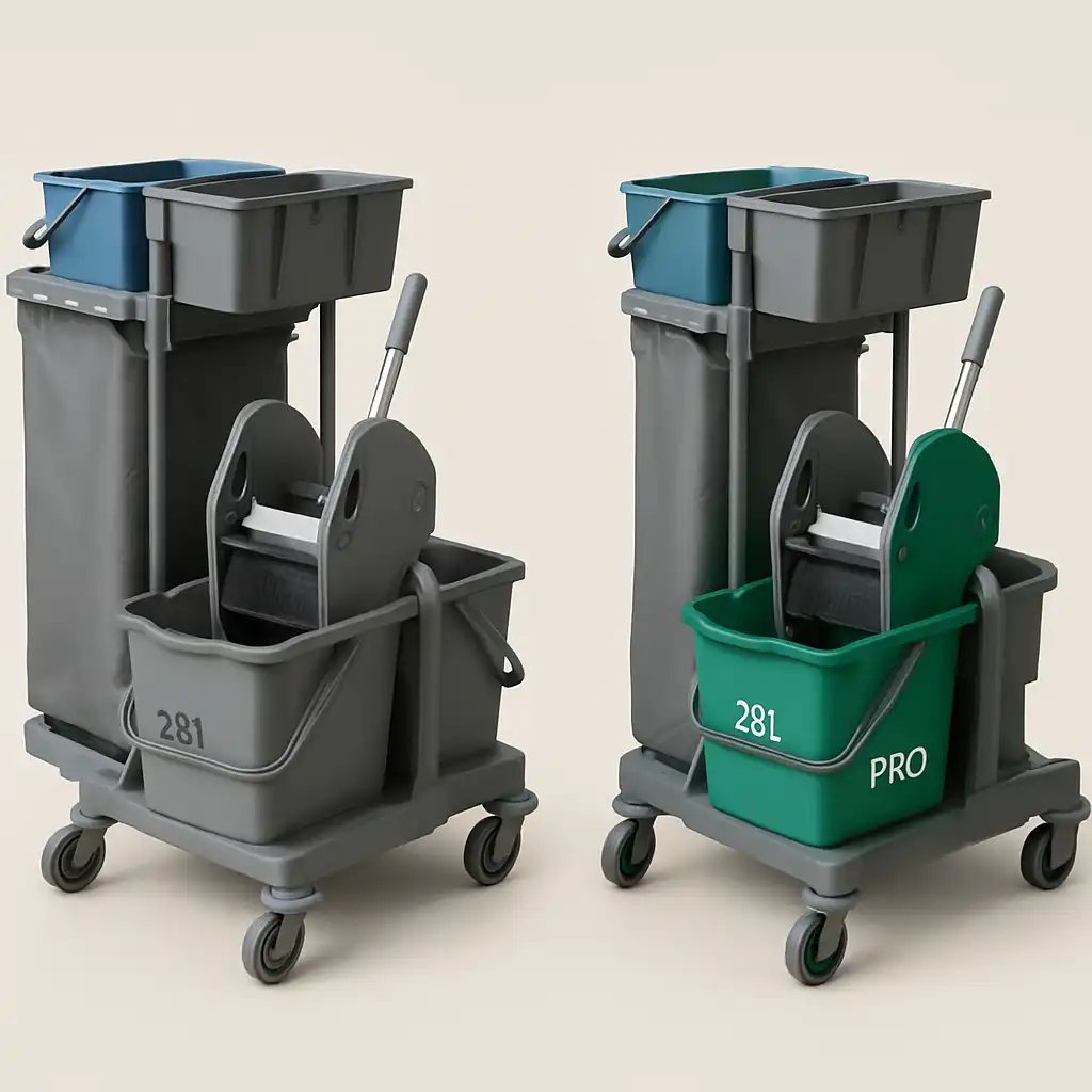 Carrelli Pulizia Professionali Nick (2026): La Guida Definitiva per Scegliere tra il Grigio 28L e il Verde 25L PRO
