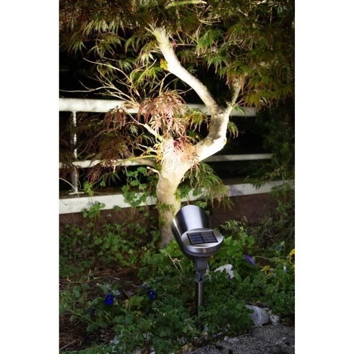 GALIX Solarstrahler aus gebürstetem Edelstahl — 0,29 W