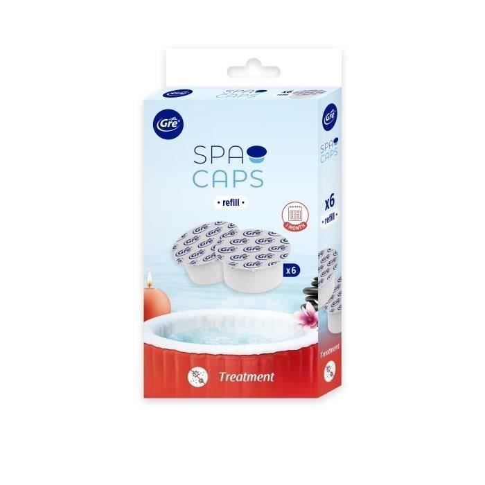 GRE SPA CAPS Nachfüllpackungen zur Desinfektion von aufblasbaren Whirlpools - chlorfrei - 6 Kapseln