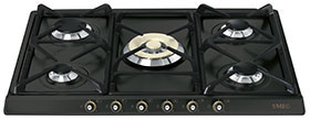 Smeg 5-Flammen-Gasherd 70/75CM ANTHRAZIT SR775AO