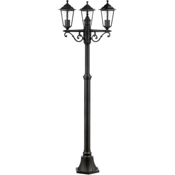 Carleen Außenlampe 3L, schwarz, E27 max. 60W, Glühbirne nicht im Lieferumfang enthalten