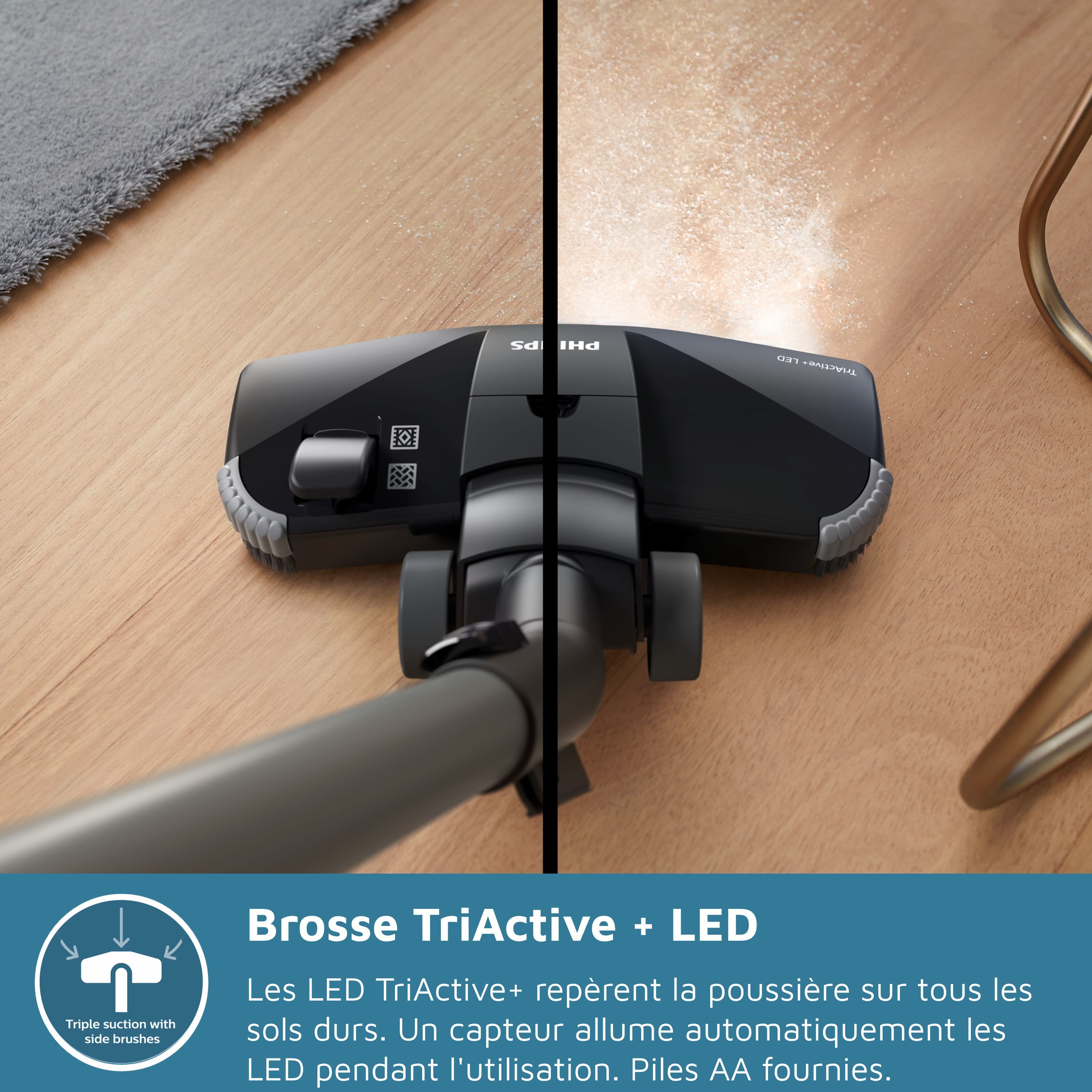 Handstaubsauger mit Beutel - PHILIPS XD6122/12 - 900 W - 4 L - Polarweiß