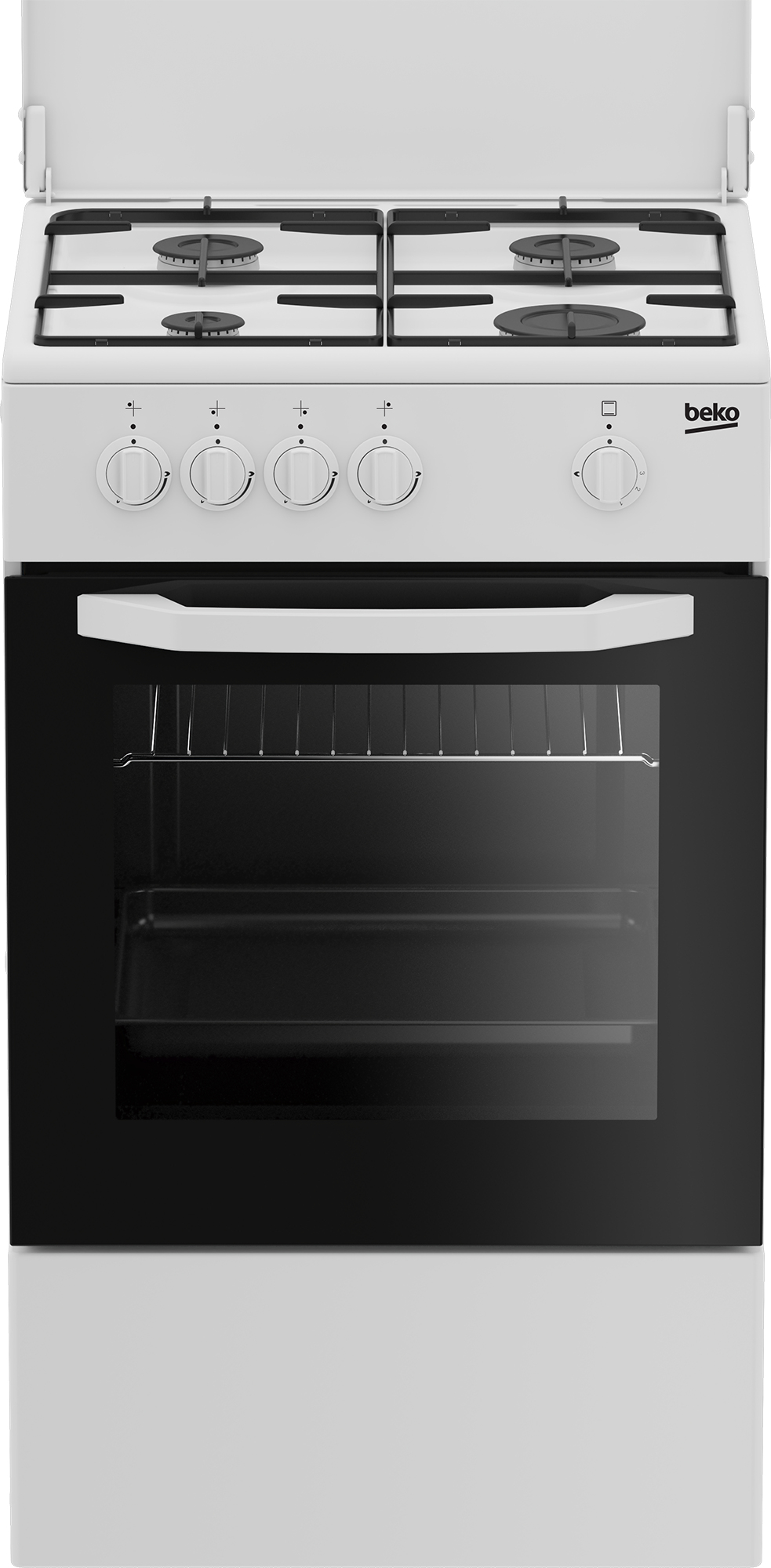 BEKO 4-FLAMMEN-GASHERD GASOFEN 54LT 50x50 WEISS CSG42009DW