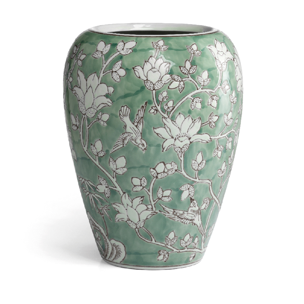 Vase mit Relieffinish - Jade