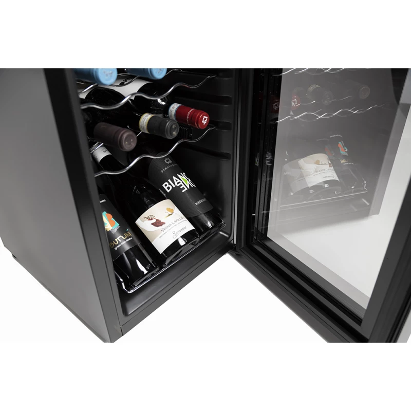 Melchioni VERMENTINO Weinschrank 18 Flaschen 50 LT SCHWARZ
