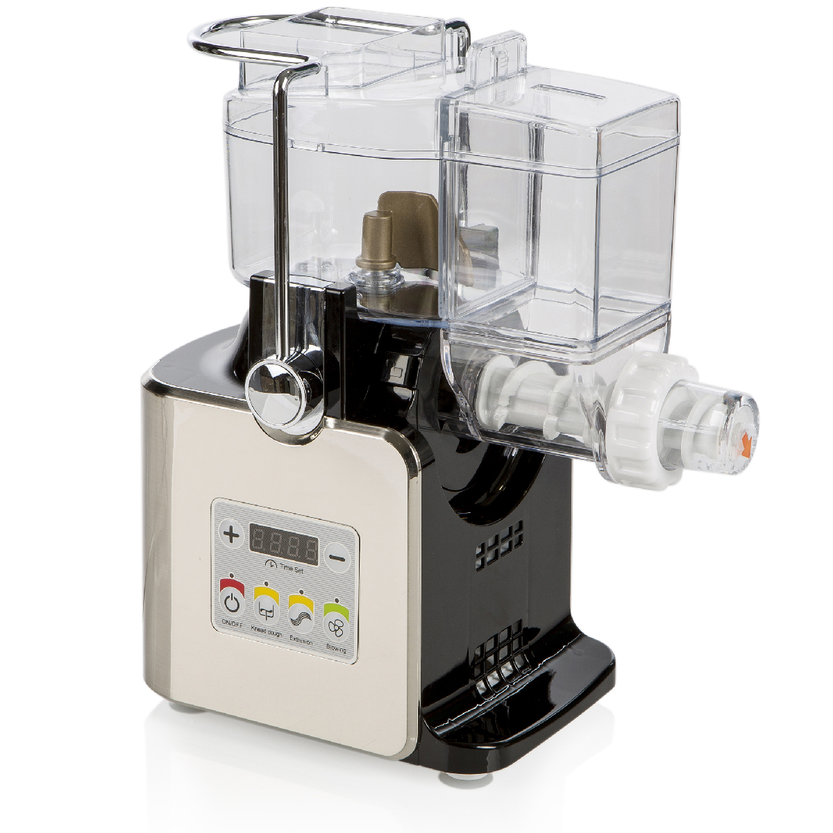 1800 W elektrische Frischnudelmaschine aus Stahl und ABS. 5 mögliche Nudelsorten, 30 x 16 x H 35 cm - Hurra