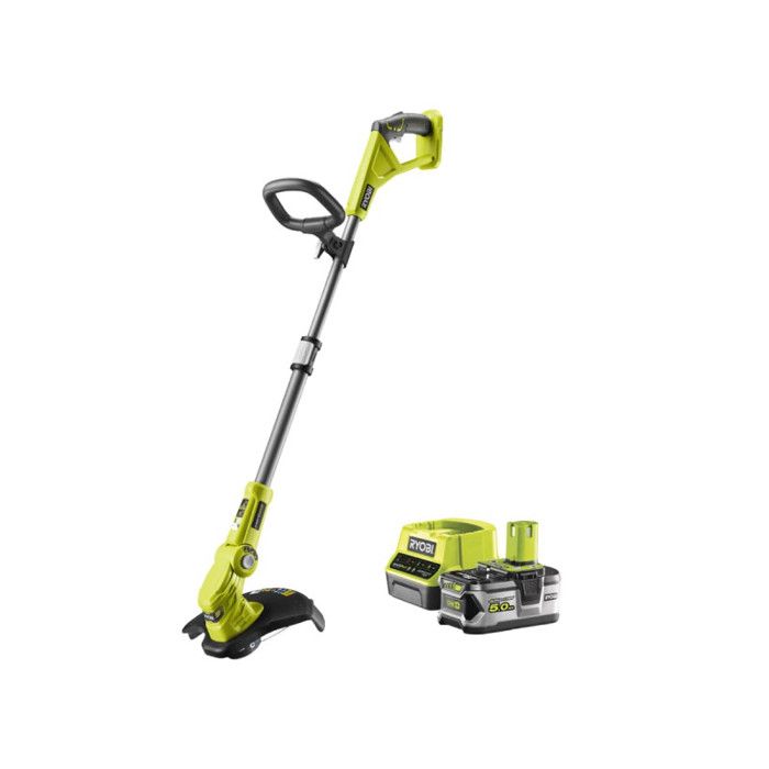 Kantenschneider/Glätteisen - RYOBI - Schnitt Ø 25-30 cm - Kabel Ø 1 x 1,6 mm - 1 18 V 5 Ah Batterie und 1 2A-Ladegerät