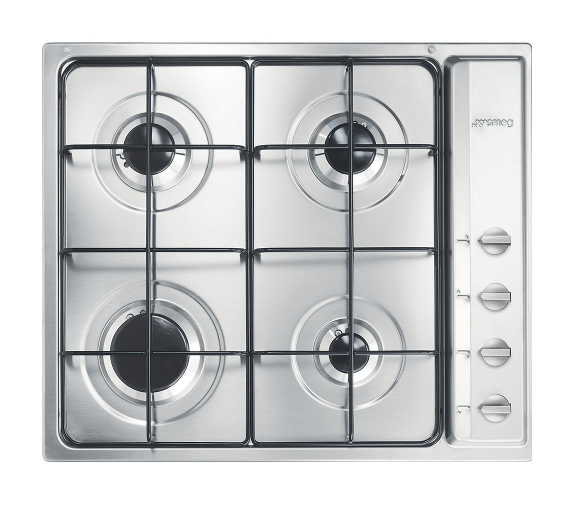 Smeg 4-Flammen-Gasherd, 60 cm, INOX, S64S