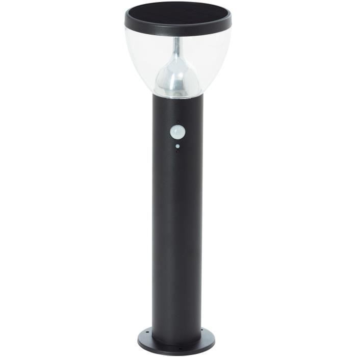 Außenterminal - BRILLIANT - TULIP - LED und Solar - Bewegungsmelder - Edelstahl und Kunststoff - 4 W - Schwarz