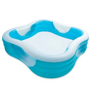 INTEX PISCINA GONFIABILE RETTANGOLARE 2+ AZZURRO 166x100x25CM 57403
