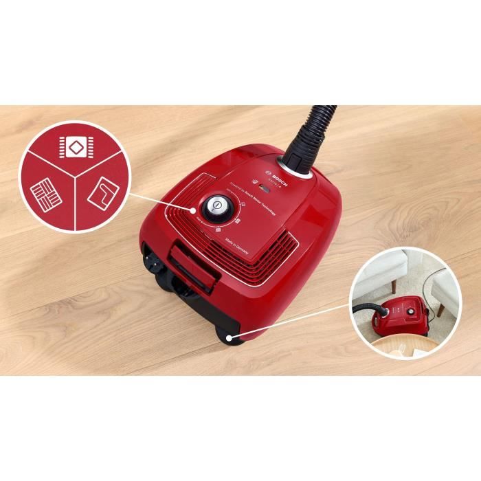 Bosch GL38 - Staubsauger mit Beutel - 600 W - 79 dB - (H) EPA - 10 m - 4 l Beutel - variable Leistung