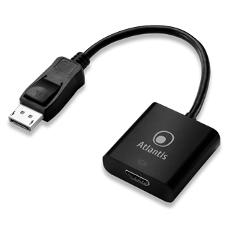ATLANTIS CONVERTITORE DA DISPLAY PORT MASCHIO A HDMI FEMMINA