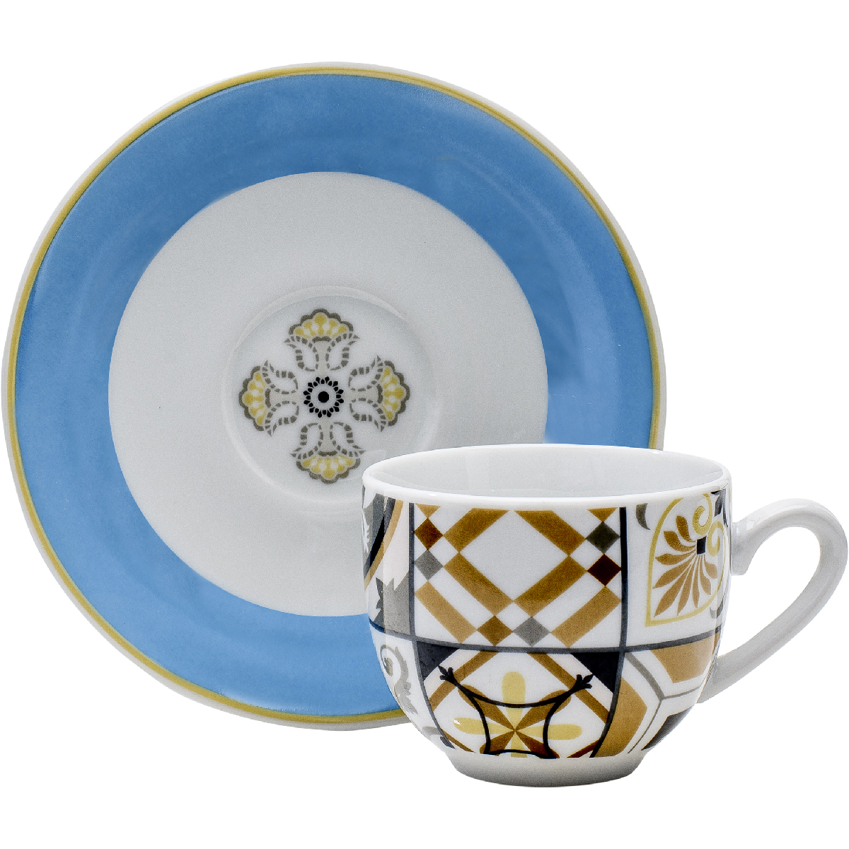 Set mit 6 Kaffeetassen mit Untertasse in Geschenkverpackung 100 ml - Ostuni