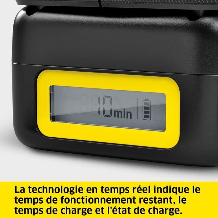 KARCHER POWER 36V/2,5 Ah Akku mit LCD-Bildschirm und Schnellladegerät