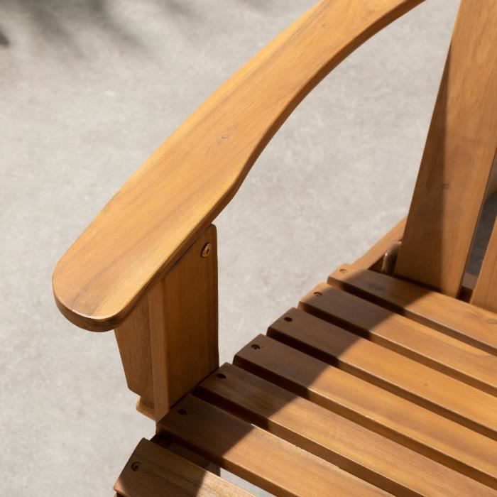 FSC Gartenliege aus Akazienholz, 72,5 x 89,5 x H.94 cm