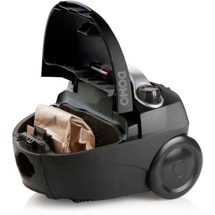 Domo do1033s - Kompakter Staubsauger mit 450-W-Beutel - HEPA10-Filter. Aktionsradius 7 m. 1,5 Liter Bagcacity.
