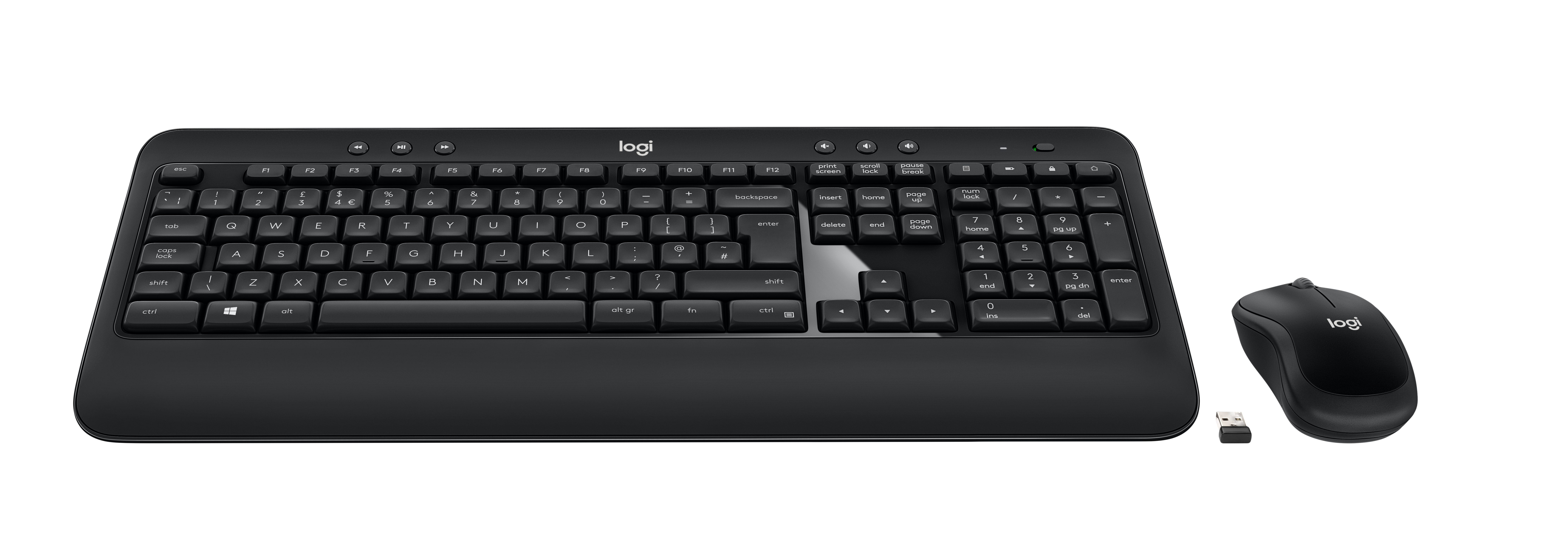 LOGITECH KIT TASTIERA+MOUSE WIRELESS USB NERO MK540 920-008679