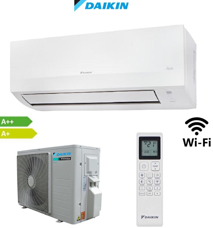 DAIKIN KLIMAANLAGE 12000 BTU WLAN SIESTA A++/A+ R32 ATXC35E/ARXC35E