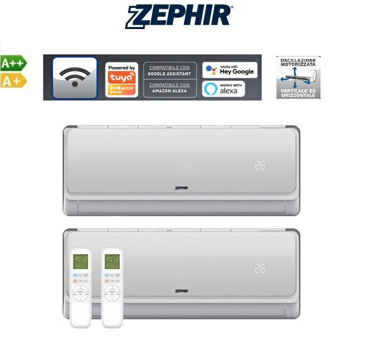 ZEPHIR DUAL SPLIT AIR CONDITIONER 9000+9000 WIFI A++/A+ R32 ZDAWIFI