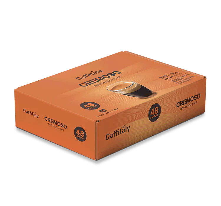 Caffitaly Quadra Macchina da caffè con montalatte con 96 capsule e kit pulizia - Bianca