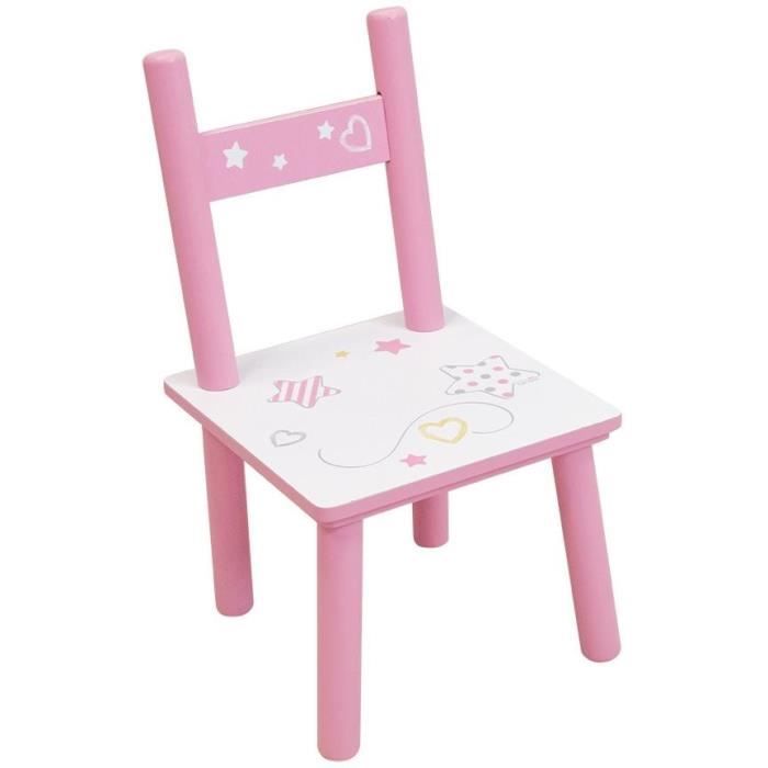 FUN HOUSE - Einhorntisch H 41,5 cm x B 61 cm x T 42 cm mit einem Stuhl H 49,5 cm x B 31 cm x T 31,5 cm für Kinder