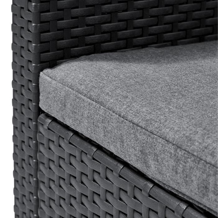 ALLIBERT by KETER - Sessel SanRemo - geflochtenes Rattanimitat - Graphitgrau