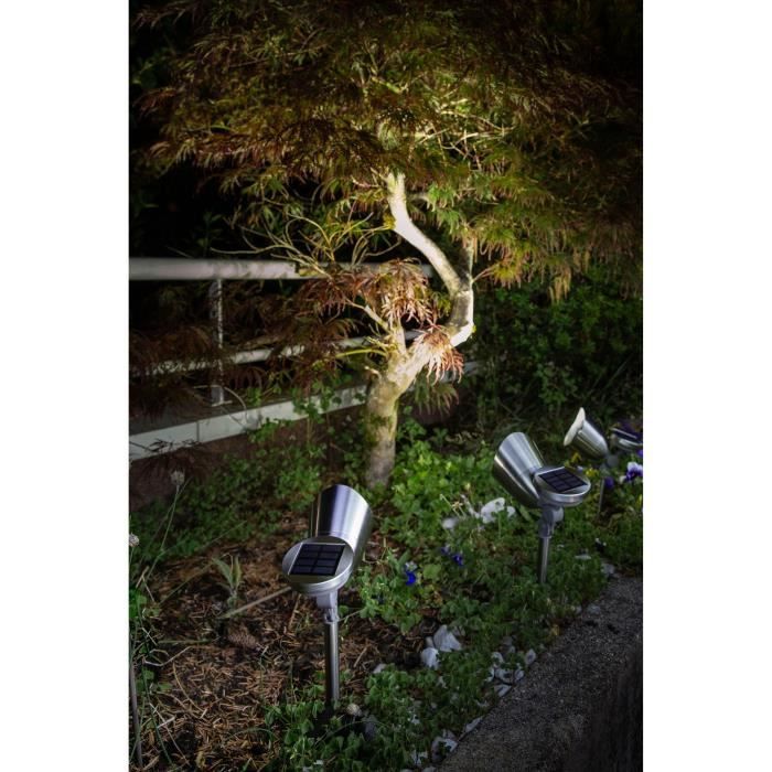 GALIX Solarstrahler aus gebürstetem Edelstahl — 0,29 W