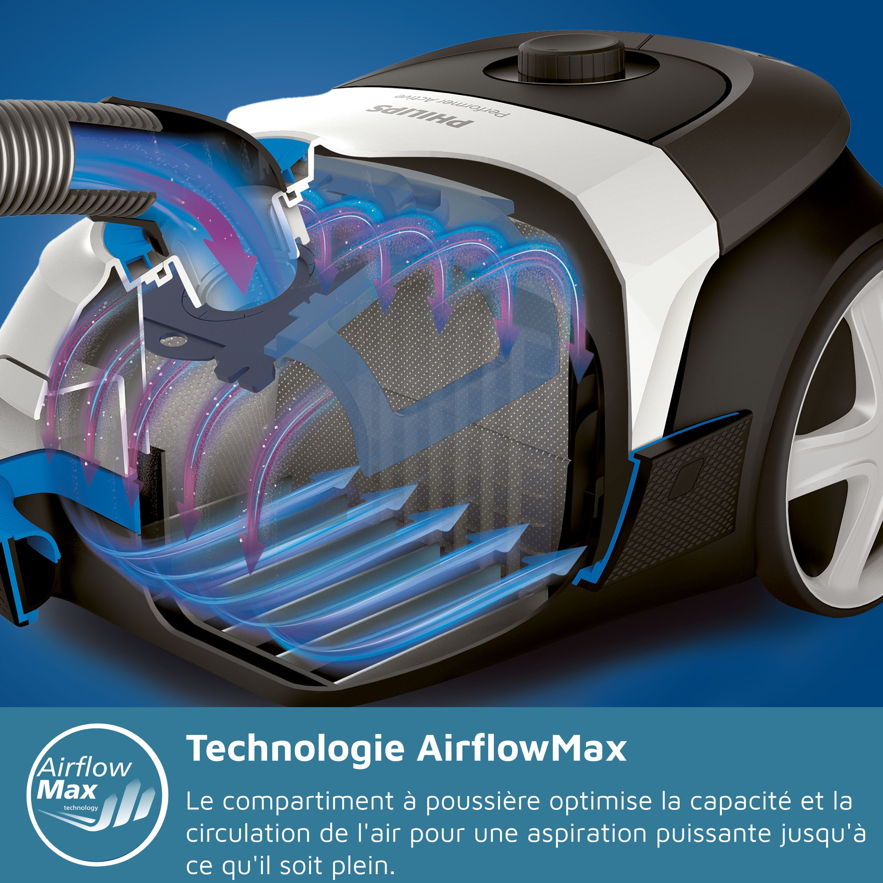 Handstaubsauger mit Beutel - PHILIPS XD6122/12 - 900 W - 4 L - Polarweiß