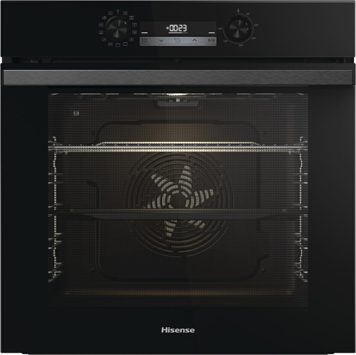 HISENSE BUILT-IN FAN PYROLYTIC PIZZA OVEN 60 CM BLACK BI64221PB