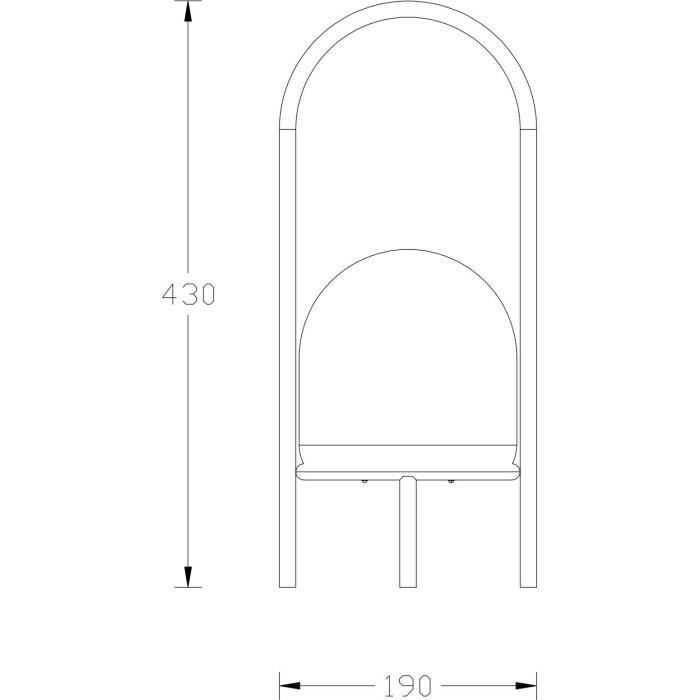 Harzlampe auf 4 Füßen USB 200 Lumen H43 cm - Galix