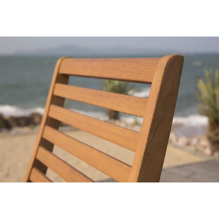 Set aus 2 zusammenklappbaren Gartenstühlen aus FSC-Eukalyptus — 57,5 x 46,5 x 90 cm
