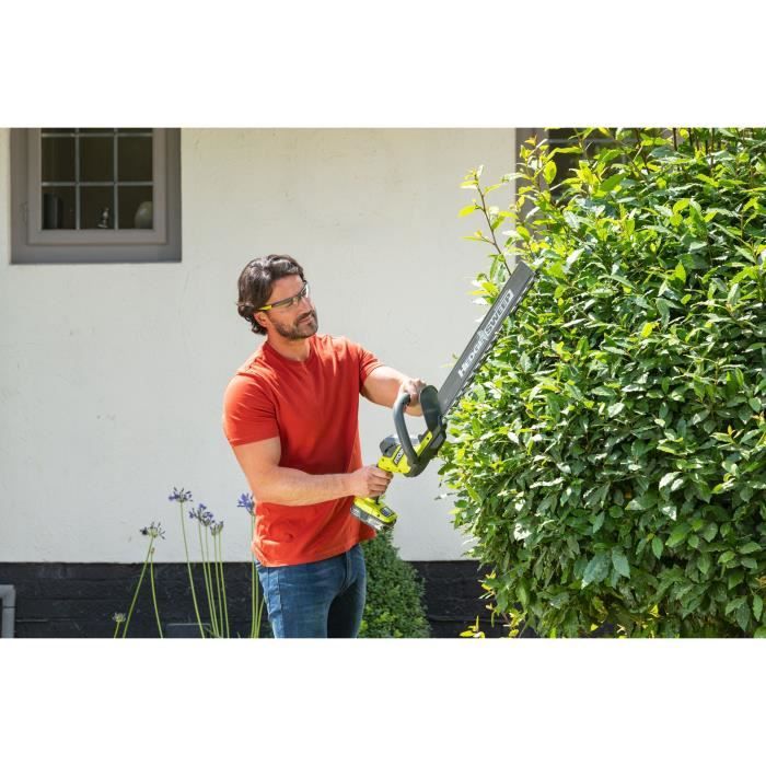 LINE 18-V-Heckenschere — Inline-Design — 50 cm Klingen — 24 mm Abstand — 1 Lithiumbatterie+ 18 V 2,0 Ah und 1 Batterieladegerät 1,5 A