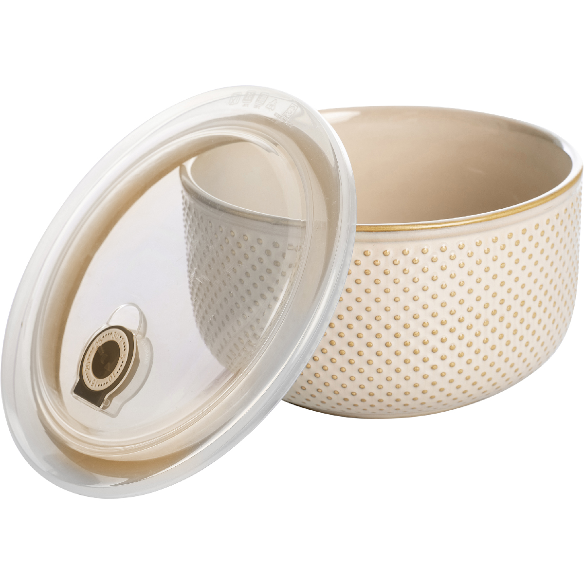 Kühl- und Mikrowellenbehälter mit luftdichtem Deckel und Datumsanzeige Ø 18 cm - Caracas