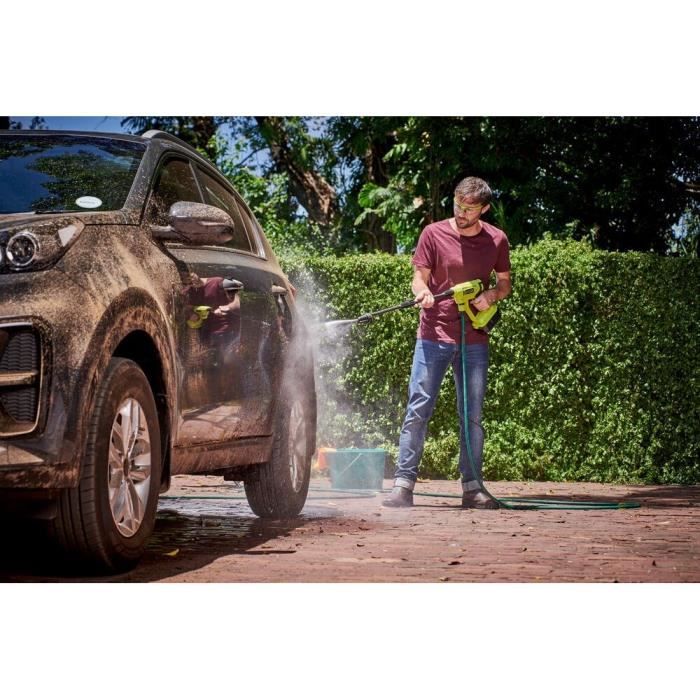 RYOBI ONE+ 18-V-RY18PW22A-125 batteriebetriebene Hochdruckpistole — 22 bar — 182 l — 1 18-V-2,5-Ah-Akku und 1 1,5-A-Ladegerät
