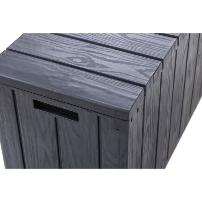 BRAVO Gartenbox - Harz - 270 l Fassungsvermögen - Anthrazit