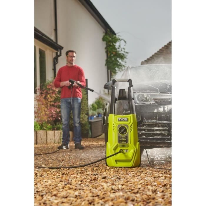 Hochdruckreiniger 1800 W 130 bar 420 L - flexibel 5 m - 0,9 l Tank - verschiedene Lanze - Turbolanze - Multi-Surf-Bürste