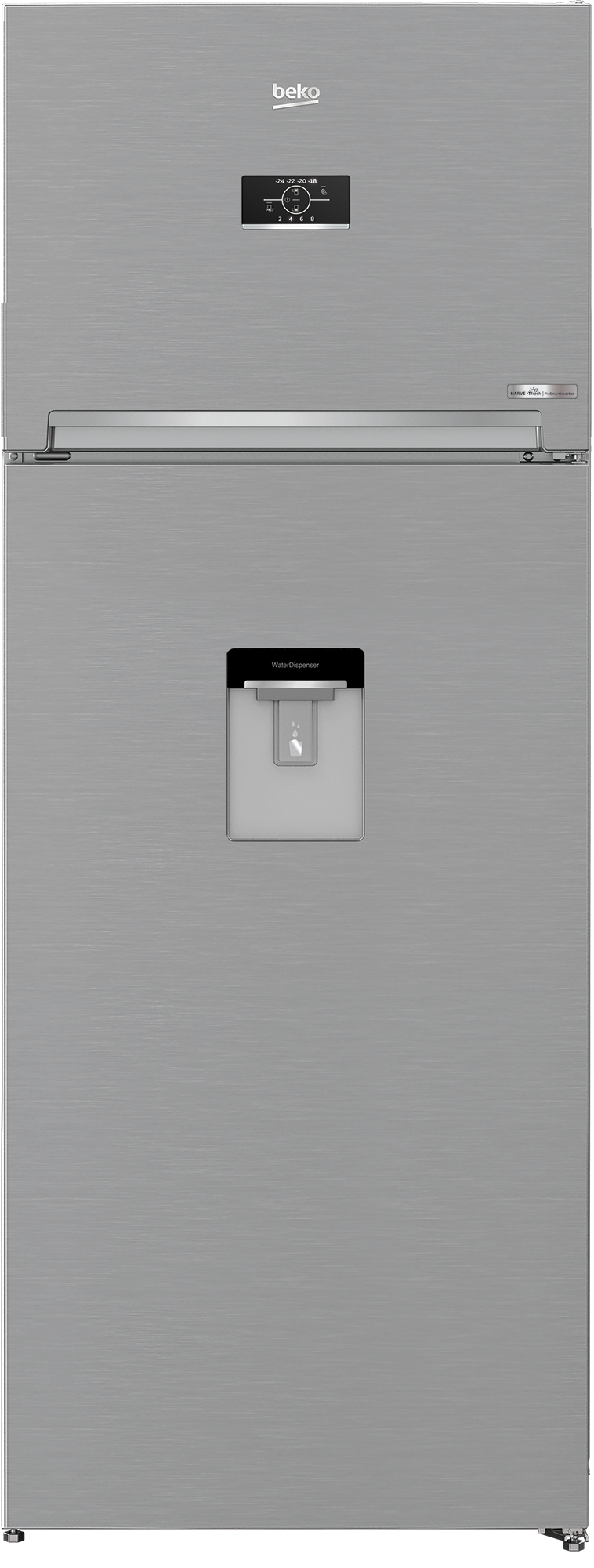 Beko TOTAL NOFROST 455LT Doppeltür-Kühlschrank aus Edelstahl, 70 cm, RDNE455E40DXBN