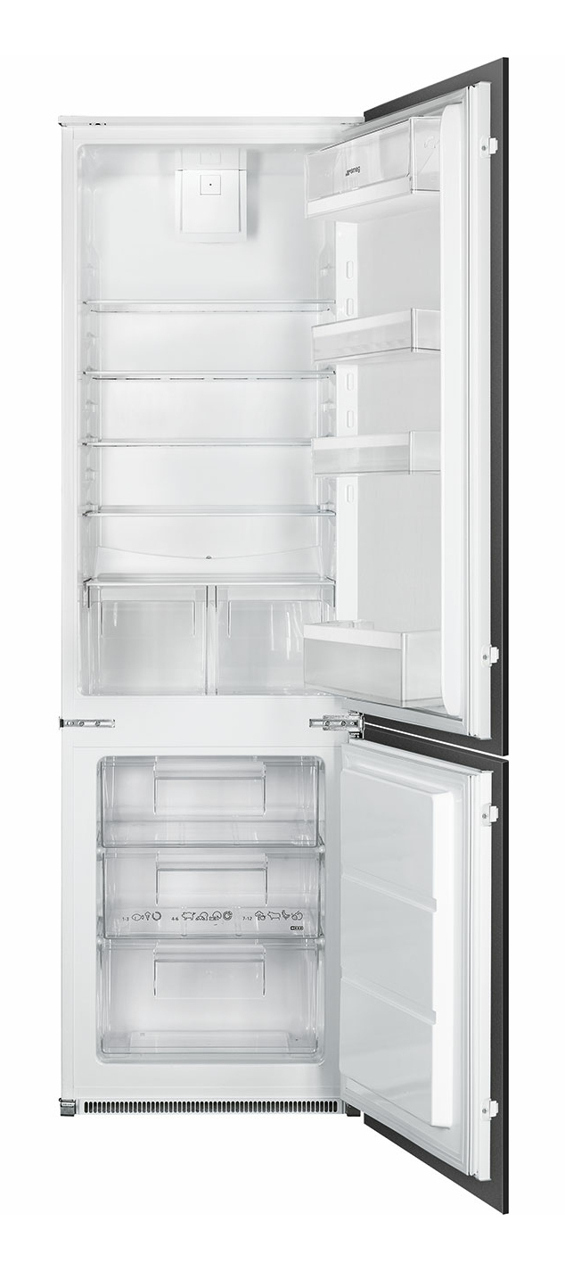 SMEG 269LT VENTILATED COMBINED BUILT-IN FRIDGE WITH FAN AND WHITE C41721E