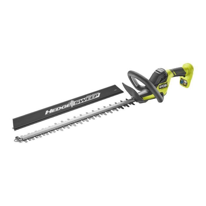 RYOBI ONE+ 18V LINE Akku-Heckenschere — Inline-Design — 55 cm lange Klingen — 24 mm Radstand — 1 18-V-4,0-Ah-Akku und 1 Batterieladegerät
