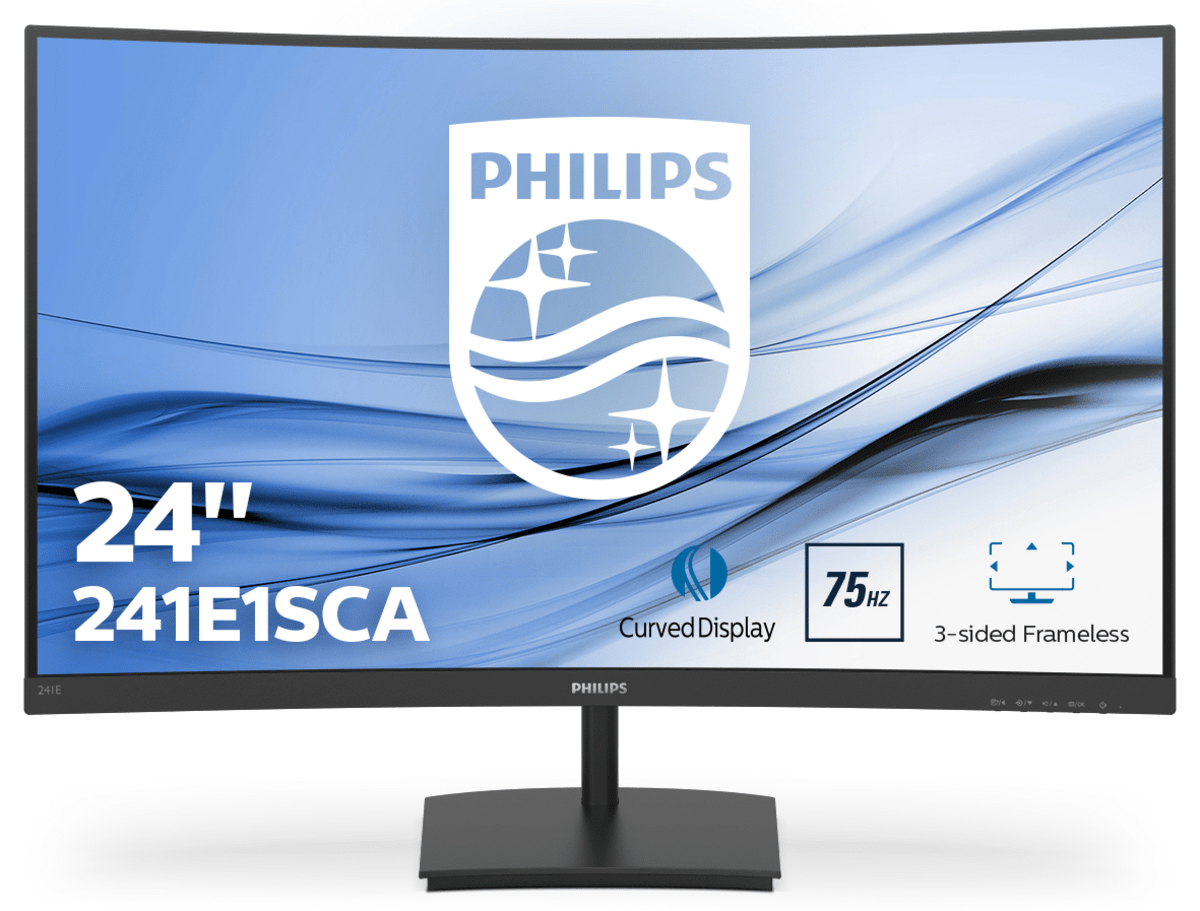 PHILIPS MONITOR 24" LED FULL HDCURVO MULTIMEDIALE VGA/HDMI 241E1SCA