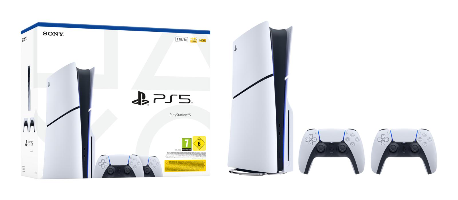 SONY PS5 CONSOLE 1TB BIANCA LETTORE + 2 CONTROLLER WHITE IT