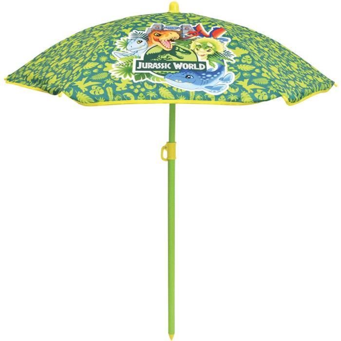 FUN HOUSE Jurassic Dinosaur Gartenmöbel - 1 Tisch 46 x ø46 cm, 2 Stühle 53 x 38,5 x 37,5 cm und 1 Sonnenschirm 125 x ø100 cm