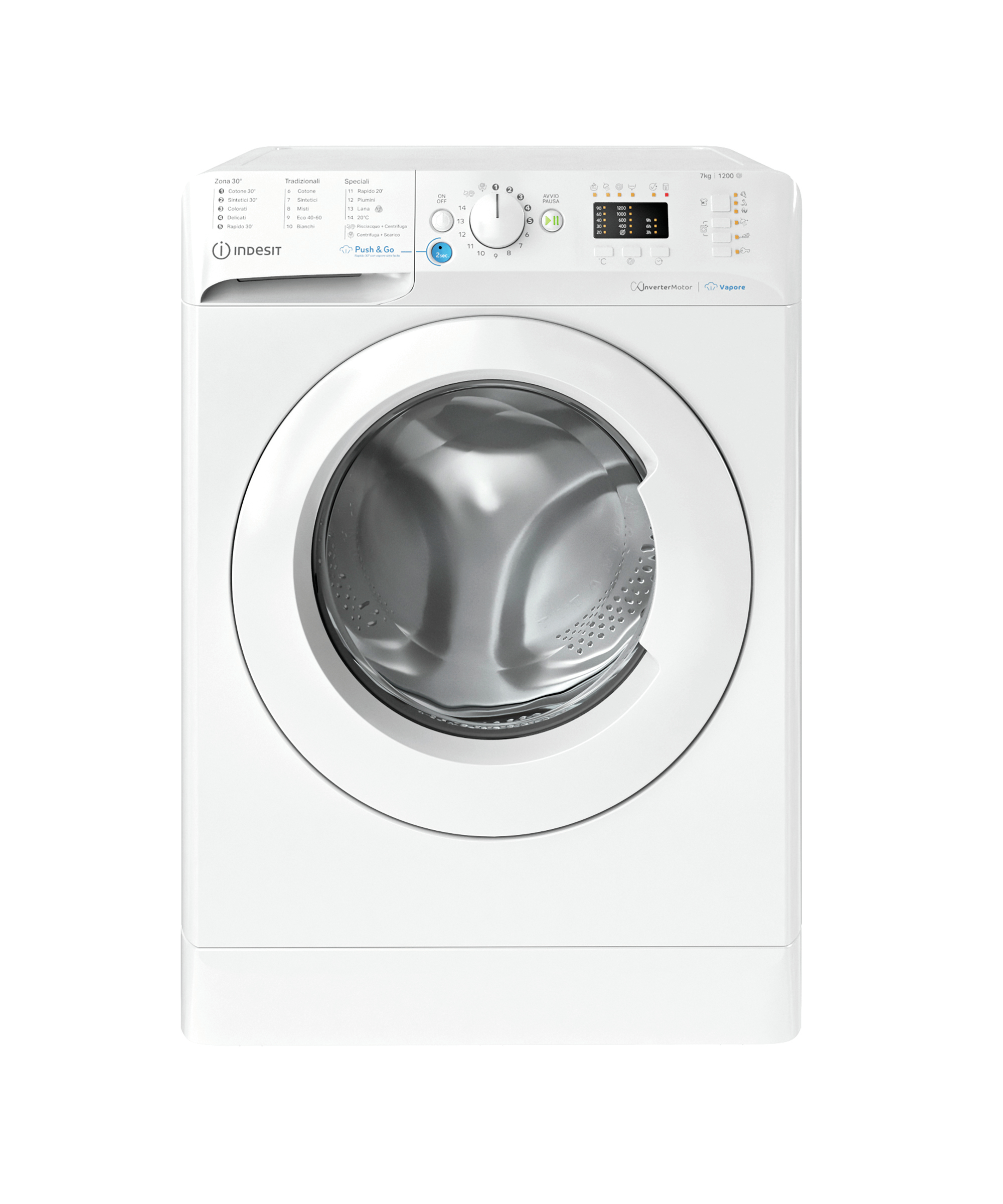 Beko INNEX VAPOR B 1200 U/min schlanke Waschmaschine 7 kg BWSA 7125X WV IT