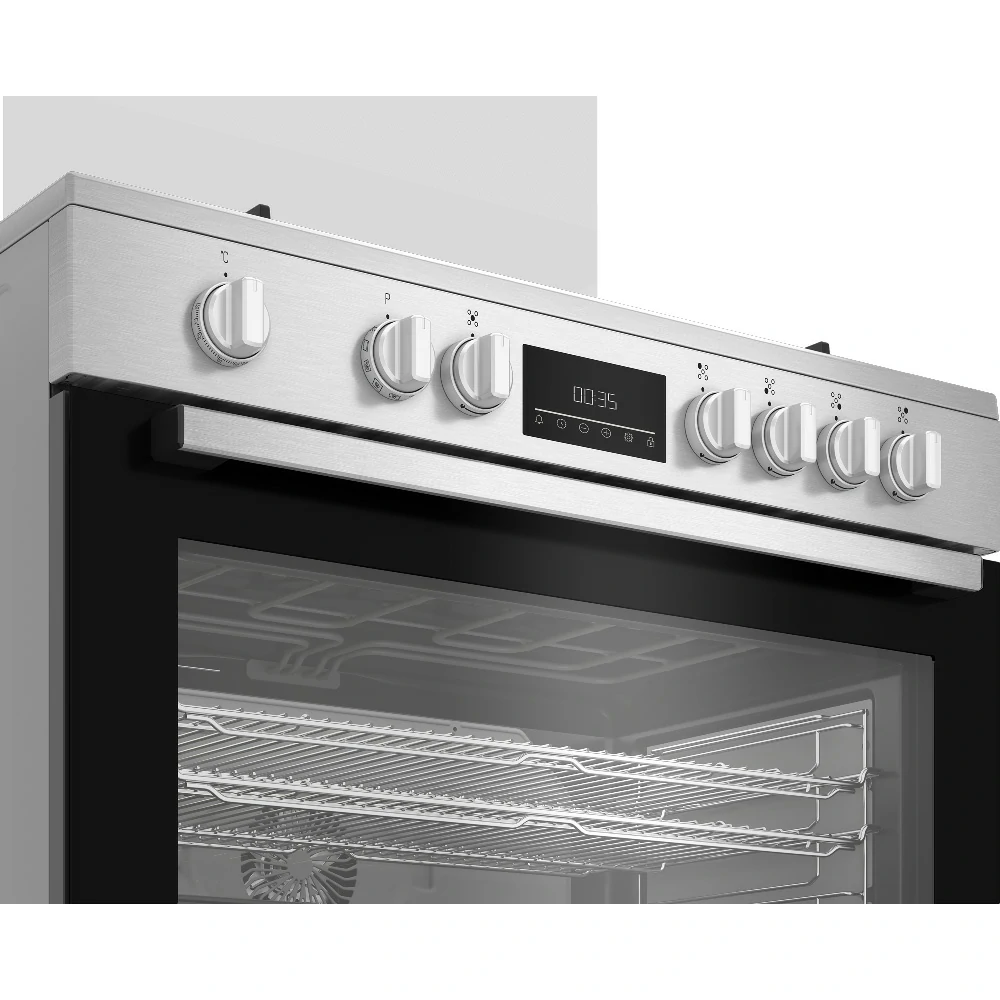 BEKO GASHERD 5-FLAMMEN-ELEKTROOFEN 66LT 90x60 INOX BGM11226EX
