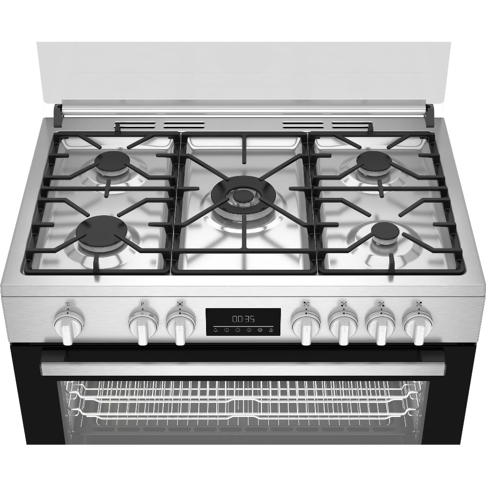 BEKO GASHERD 5-FLAMMEN-ELEKTROOFEN 66LT 90x60 INOX BGM11226EX
