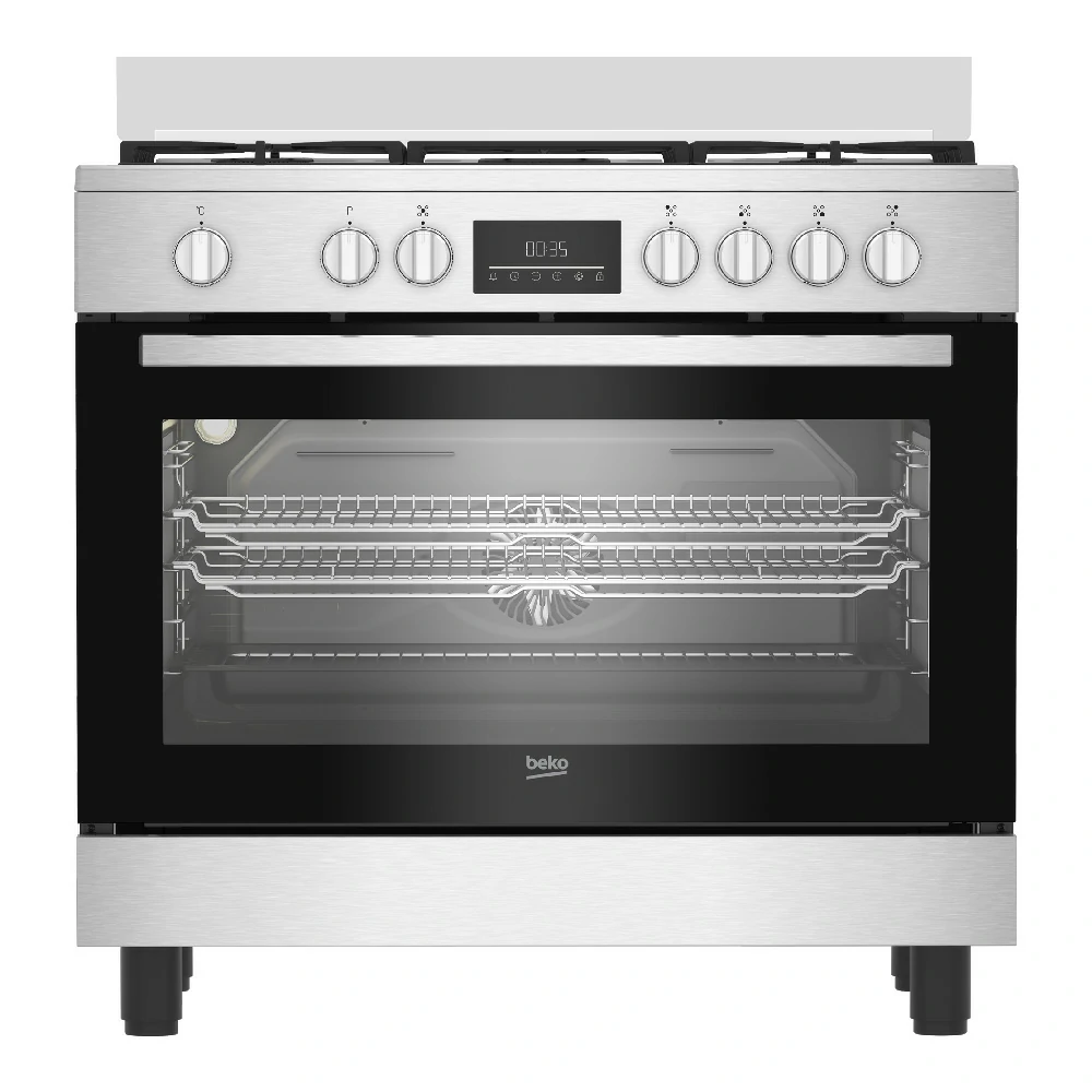 BEKO GASHERD 5-FLAMMEN-ELEKTROOFEN 66LT 90x60 INOX BGM11226EX