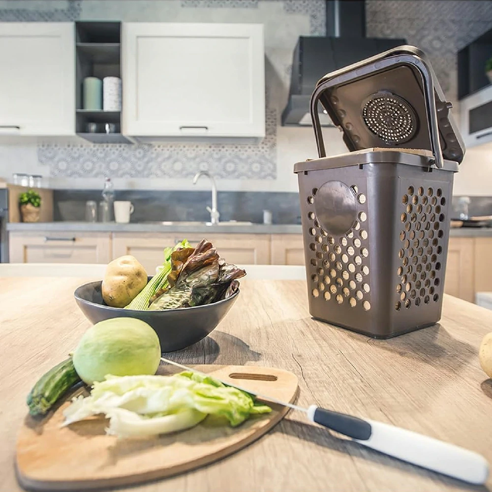 Pattumiera forata per umido 10 litri con plastica riciclata