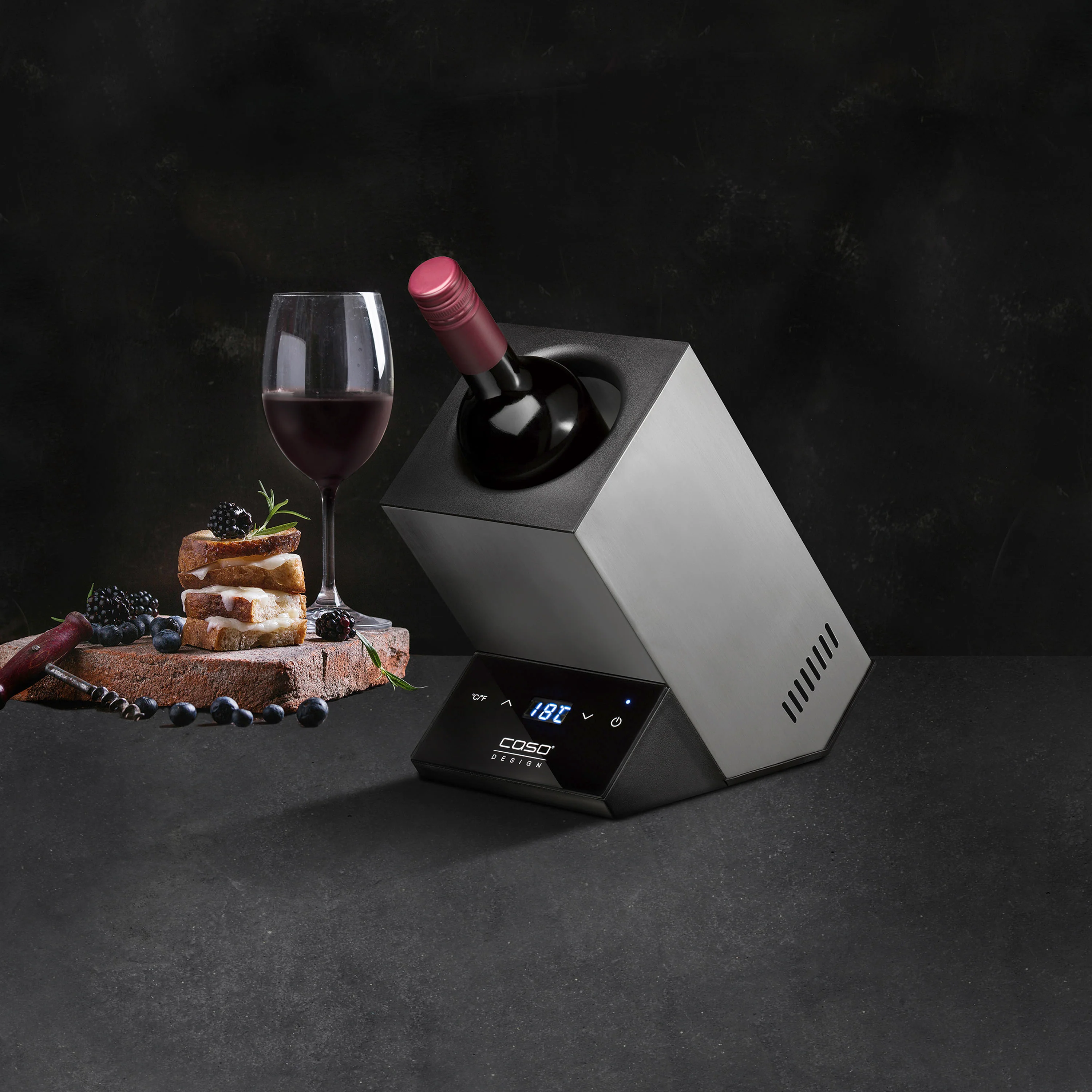 Raffreddatore di vino Caso Design WineCaseOne Inox