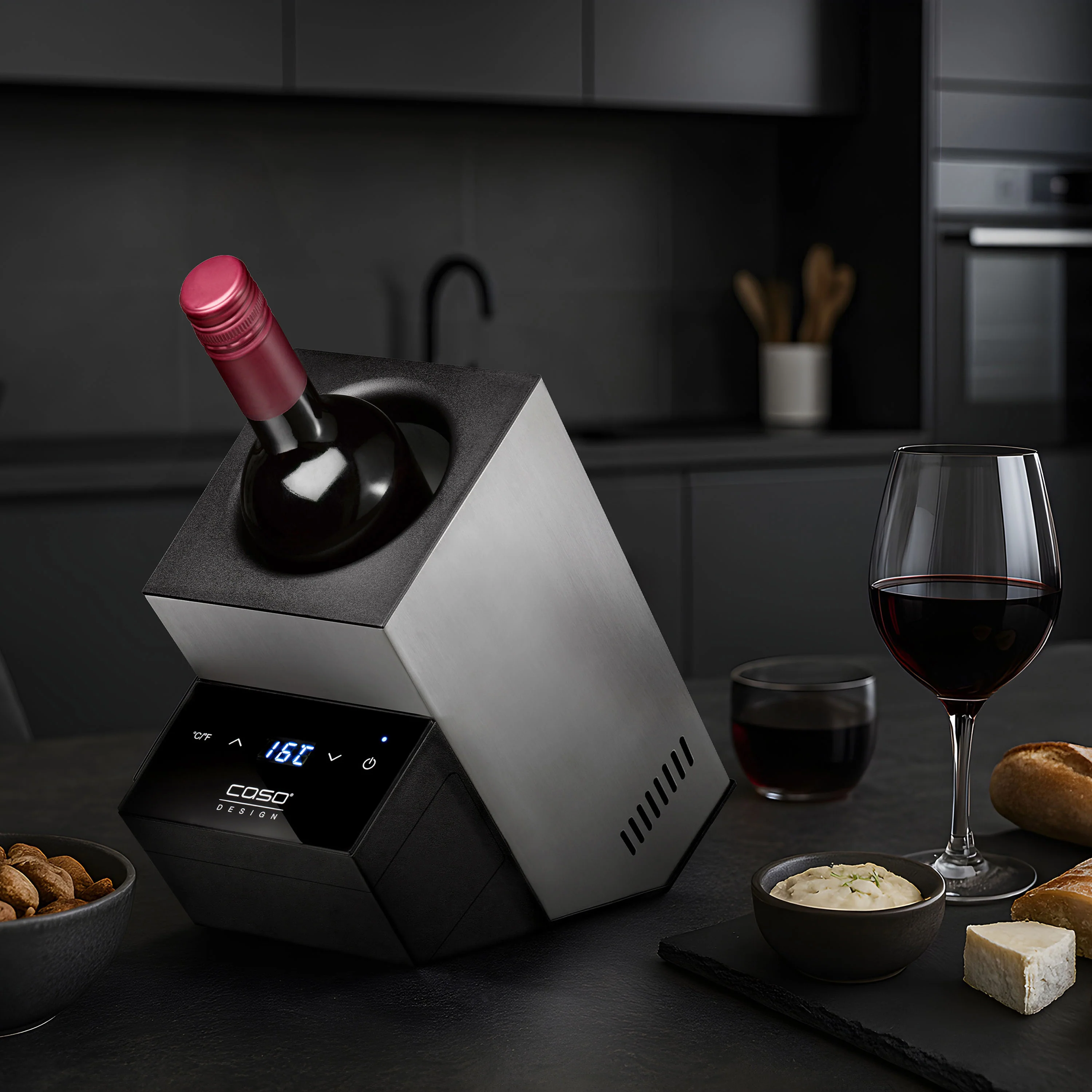 Raffreddatore di vino Caso Design WineCase Deluxe Inox senza fili